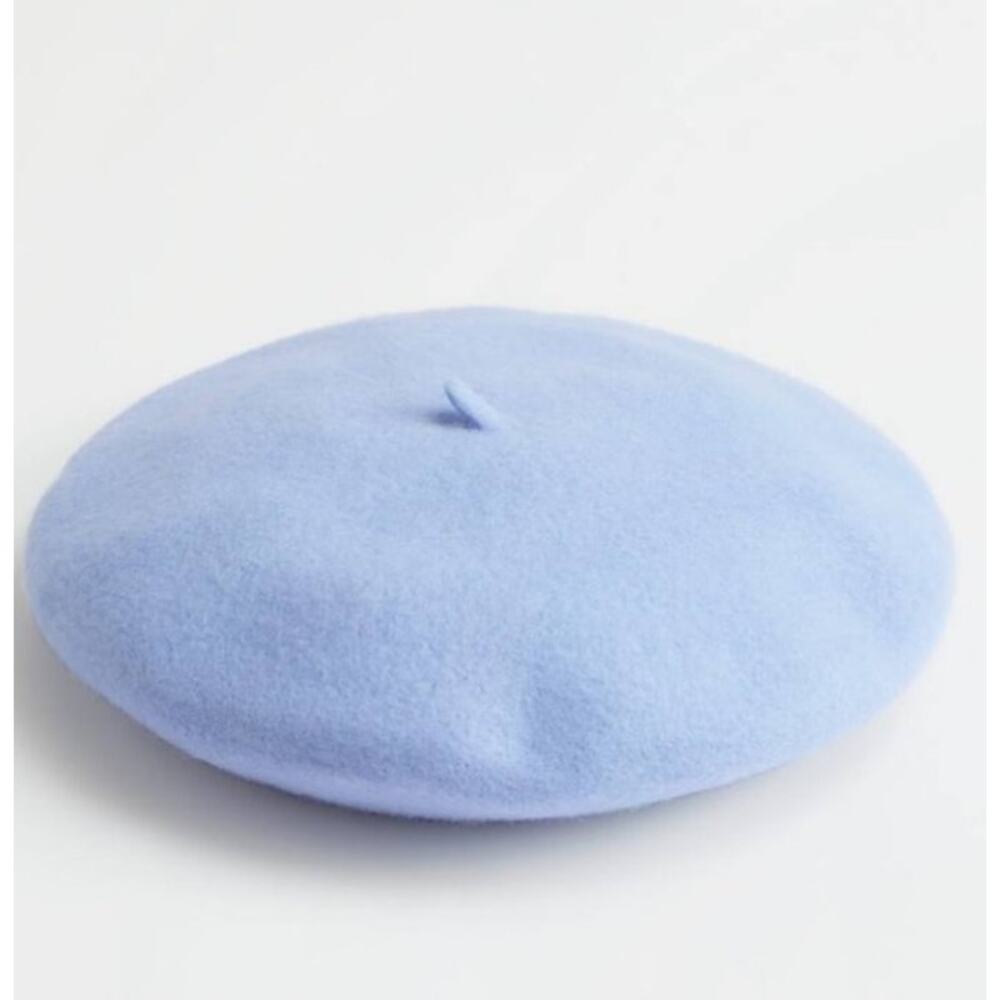 Anthropologie & Other Stories Light Blue Beret Hat - Picture 9 of 9